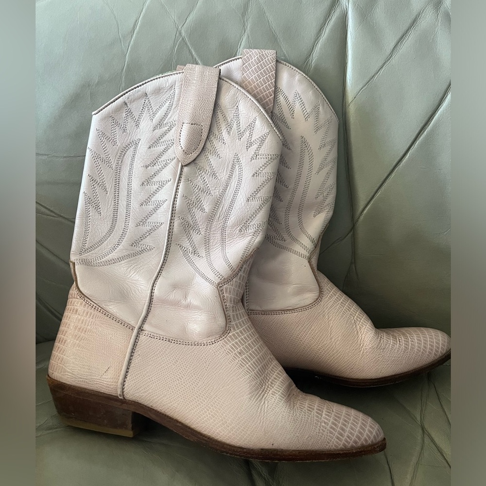 Pink Leather Maraschino Boots